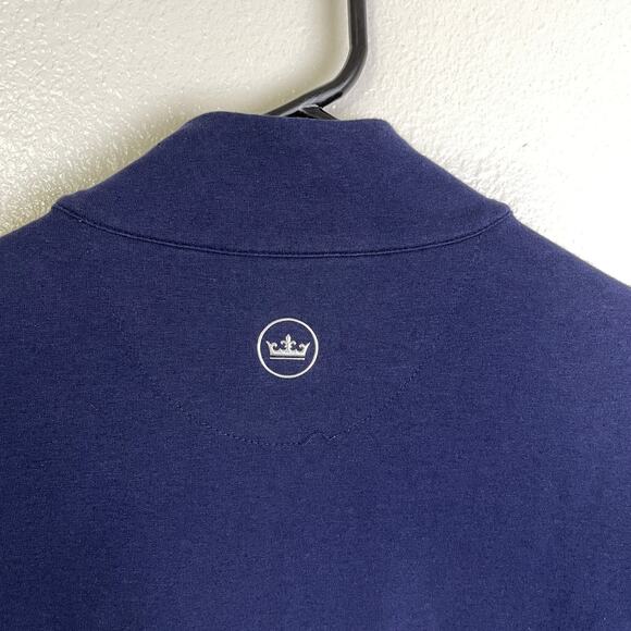 Peter Millar Crown Crafted Ace 1/4 Zip Shirt Mens Small Blue Long Sleeve PVCC - Picture 8 of 11